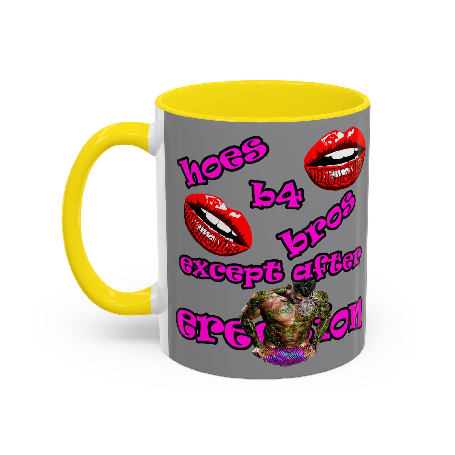 hoes b4 bros - Accent Mug (grey)