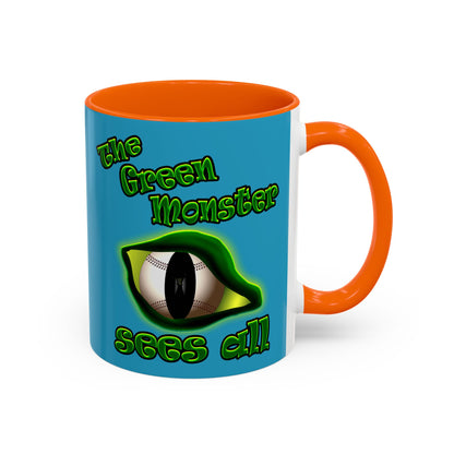 green monster - Accent Mug (turquoise)