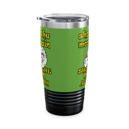 shoot the moon again - Ringneck Tumbler, 20oz (green)
