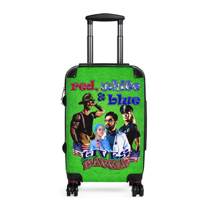 rw&b lives matter - Suitcase (green turf)