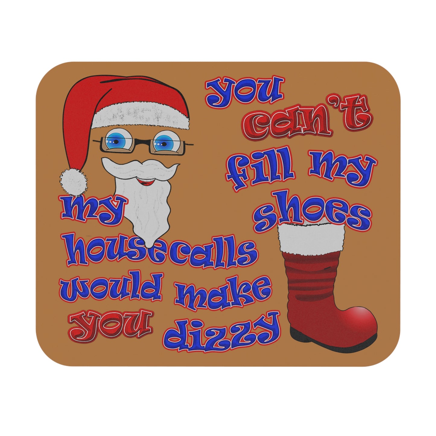 santa's shoes - Mouse Pad (Rectangle) (light brown)