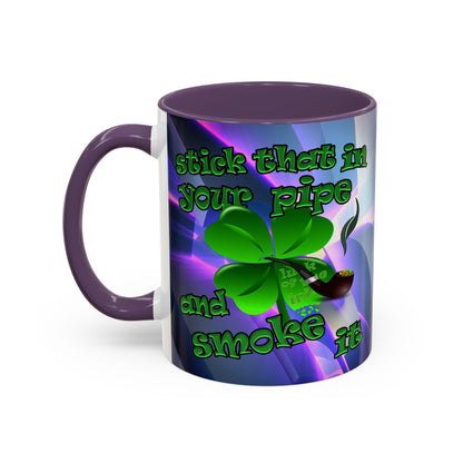 celtics logo - Accent Mug (grey-pink wave)