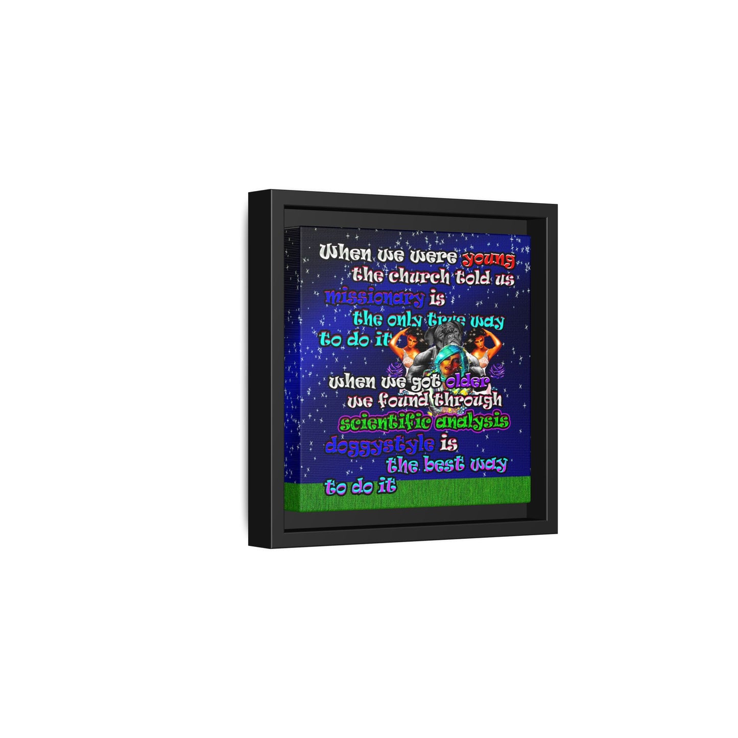 doggystyle - framed canvas art ('snoops' background)