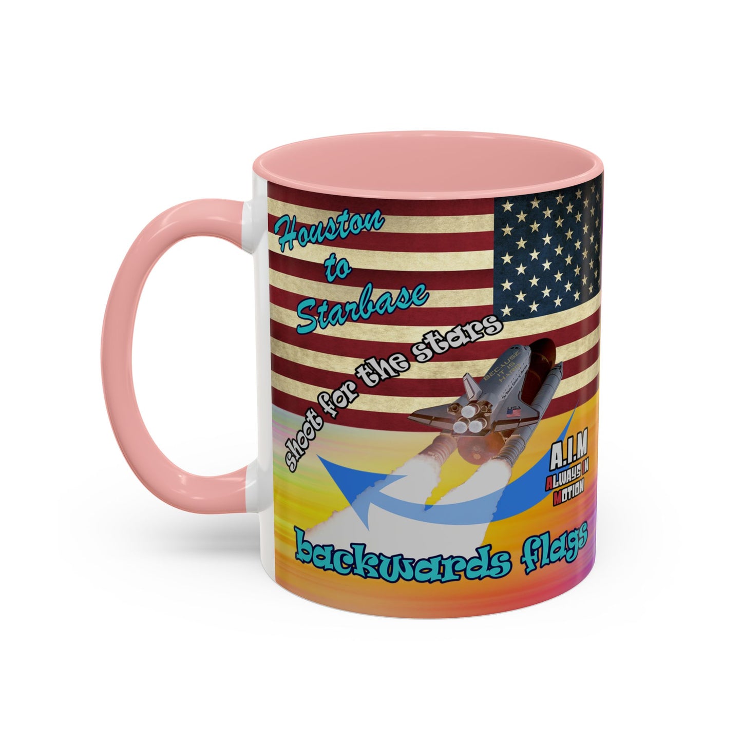 shoot for the stars - Accent Mug (color blur)