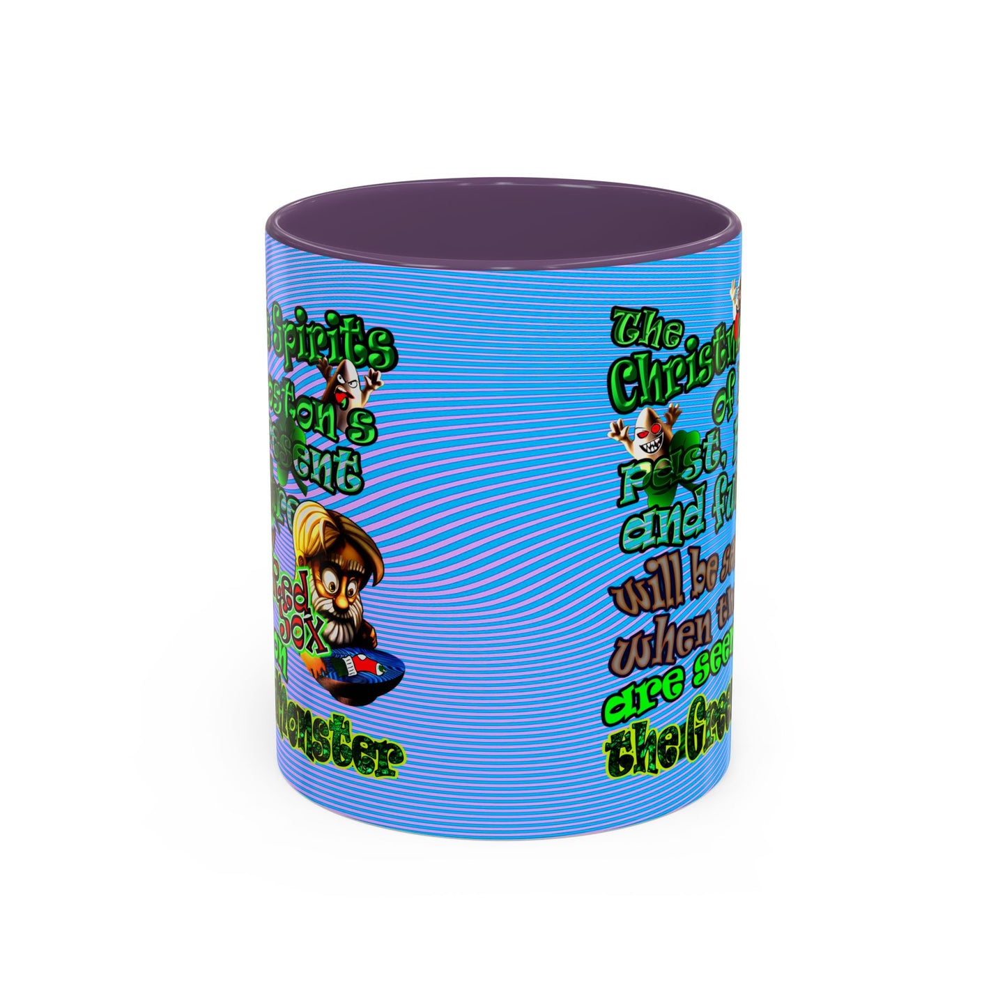 christmas spirits of boston - Accent Mug (light blue-purple wave)