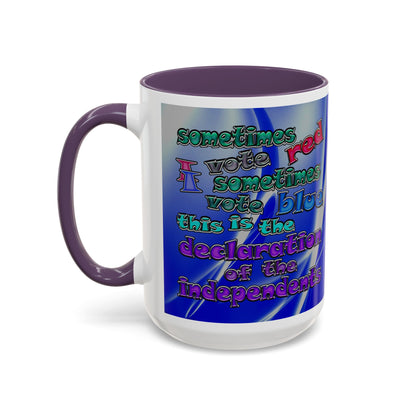declaration of the independents - Accent Mug (blue-white wave)