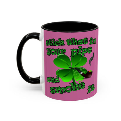 celtics logo - Accent Mug (light pink)