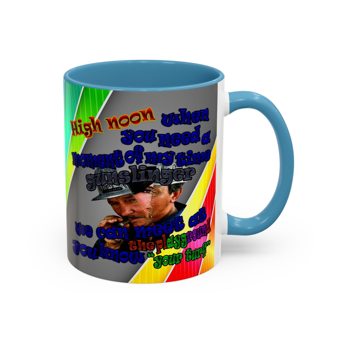 high noon - Accent Mug (rainbow split)