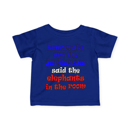 donkeys and elephants - Infant Fine Jersey Tee