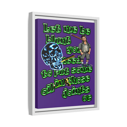 og - framed canvas art (purple)