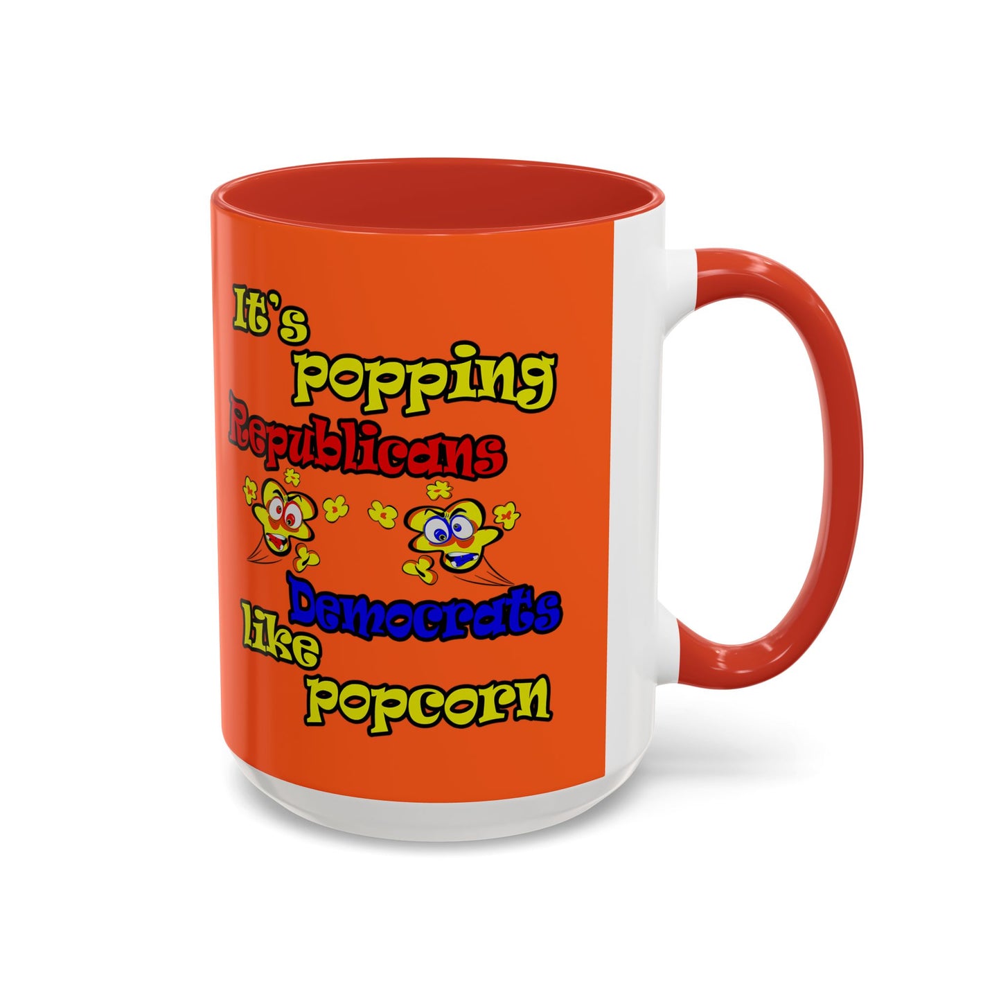 popping like popcorn - Accent Mug (orange)