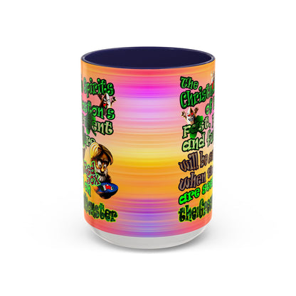 christmas spirits of boston - Accent Mug (color blur)