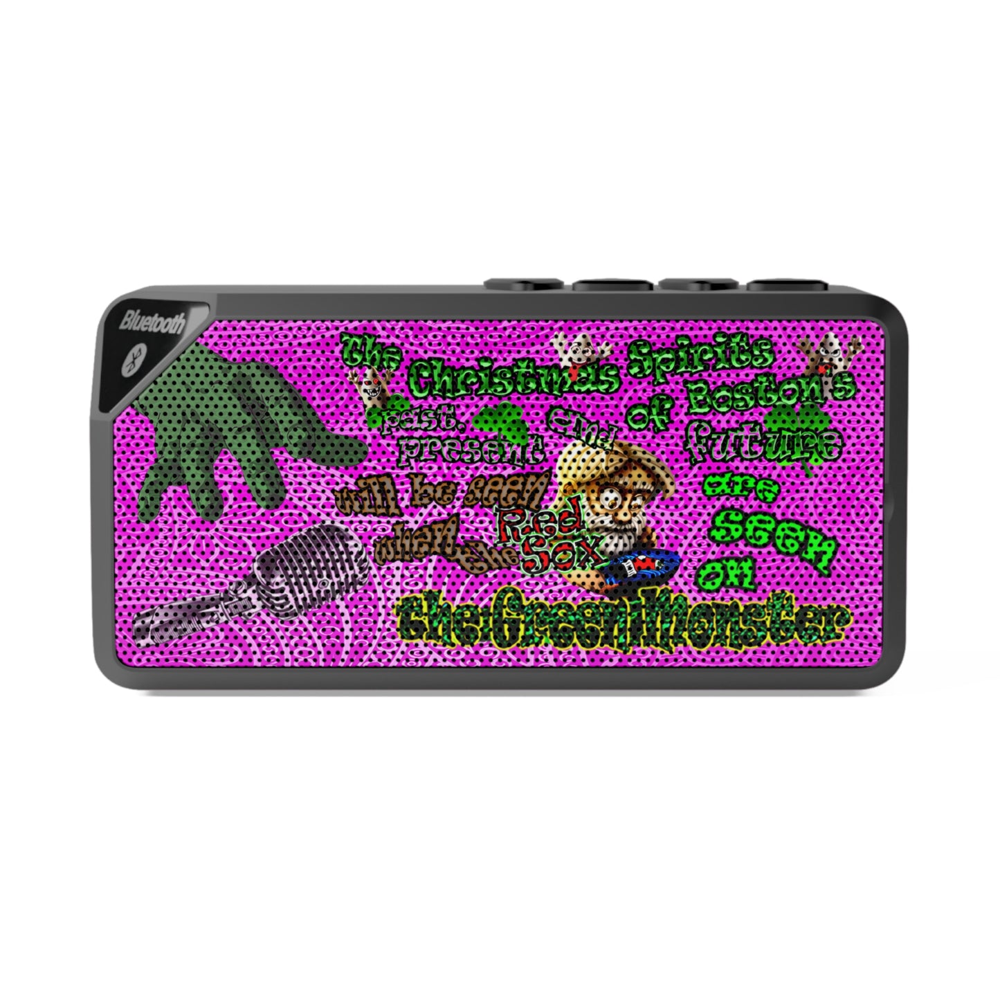 christmas spirits of boston - Jabba Bluetooth Speaker (pink swirl)