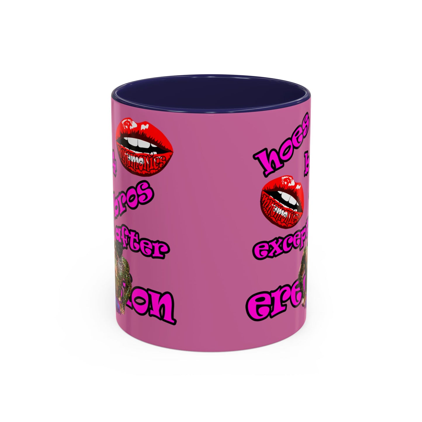 hoes b4 bros - Accent Mug (light pink)