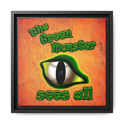green monster - framed canvas art (burnt orange)
