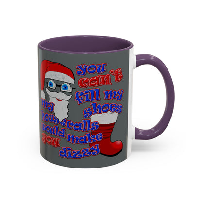 santa's shoes - Accent Mug (dark grey)
