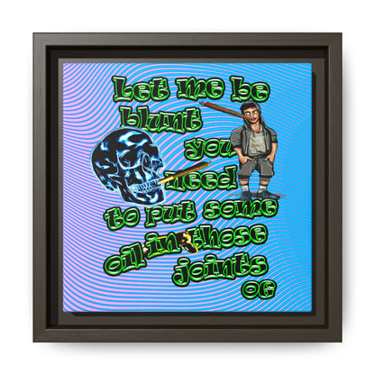 og - framed canvas art (light blue-purple wave)
