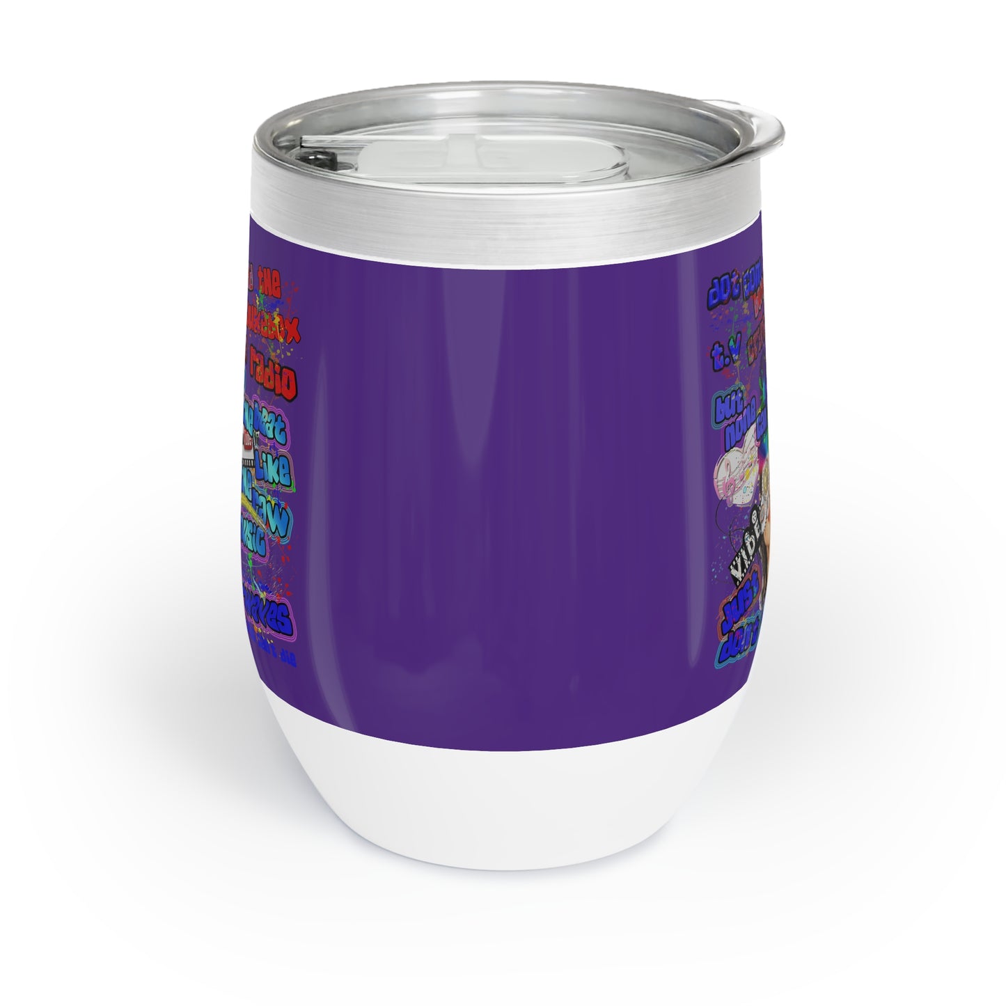drop the beat - Chill Wine Tumbler (purple)