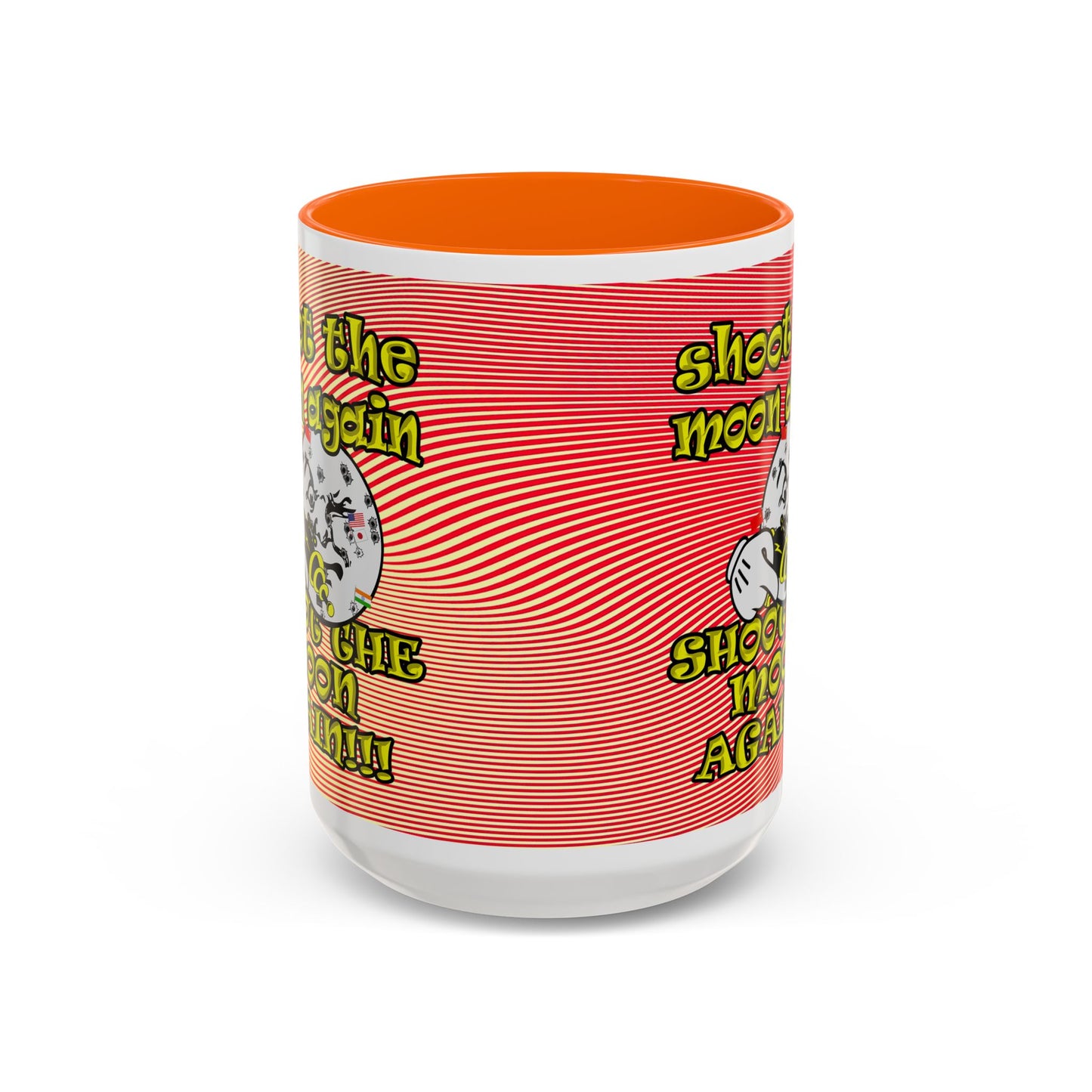 shoot the moon again - Accent Mug (yellow-orange wave)