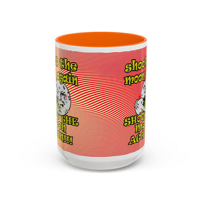 shoot the moon again - Accent Mug (yellow-orange wave)
