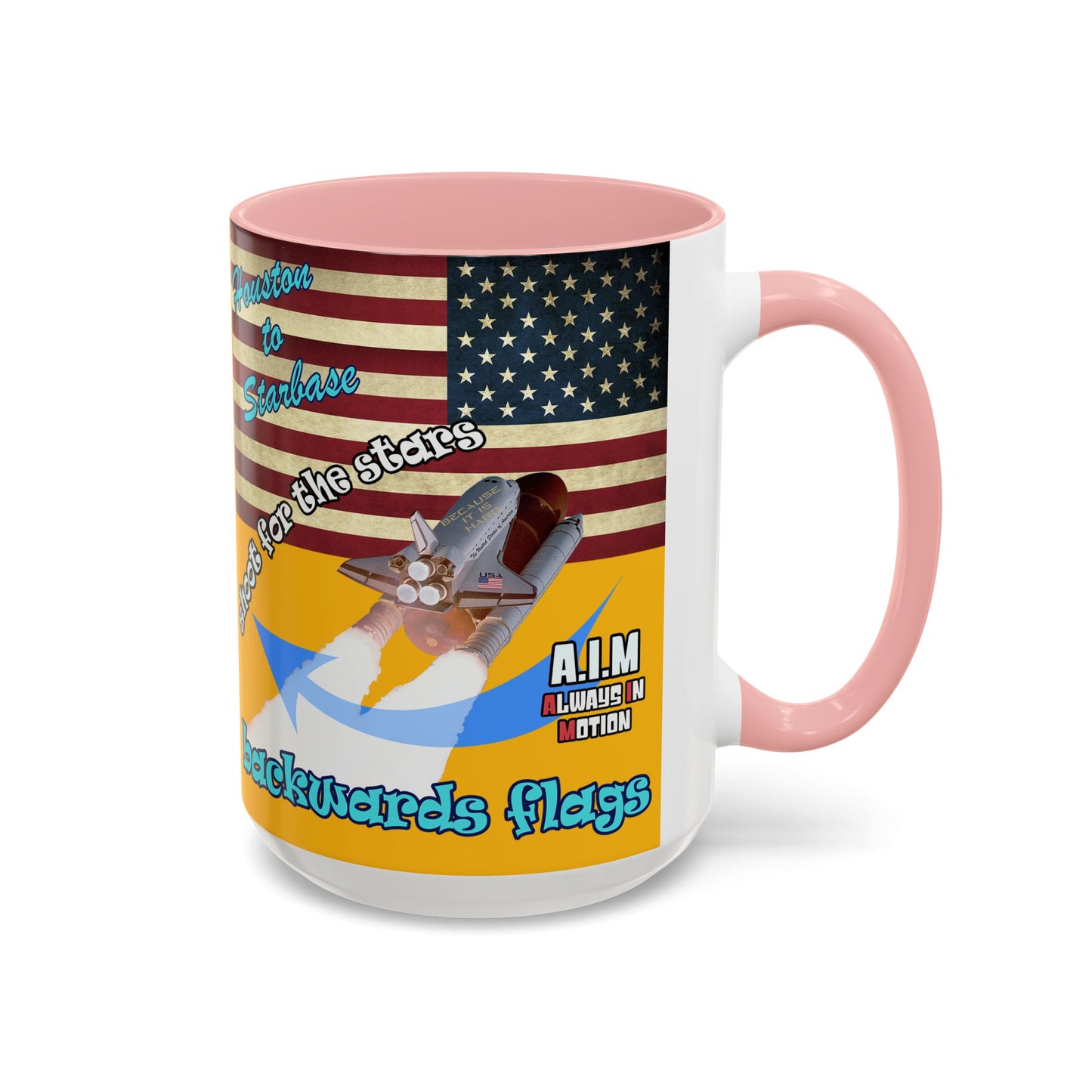 shoot for the stars - Accent Mug (yellow)