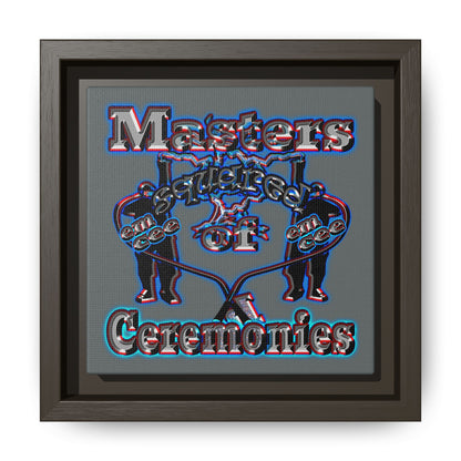 em cee squared - framed canvas art (dark grey)