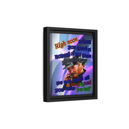 high noon - framed canvas art (grey-pink wave)