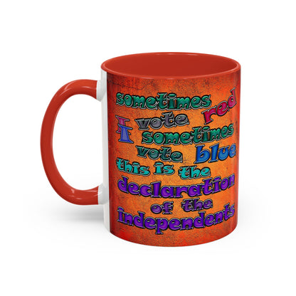 declaration of the independents - Accent Mug (burnt orange)