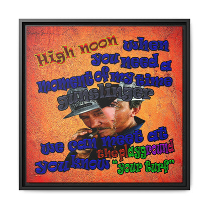 high noon - framed canvas art (burnt orange)