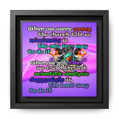doggystyle - framed canvas art (purple-pink wave)
