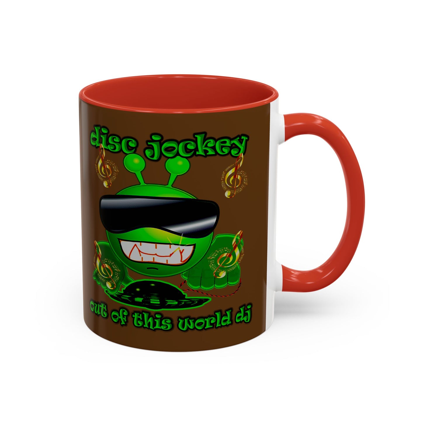 disc jockey - Accent Mug (brown)