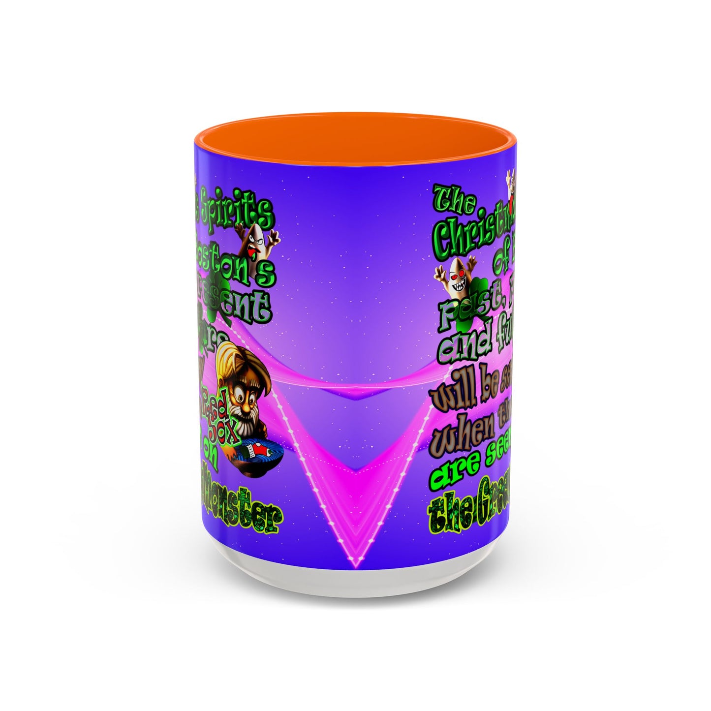 christmas spirits of boston - Accent Mug (purple-pink wave)