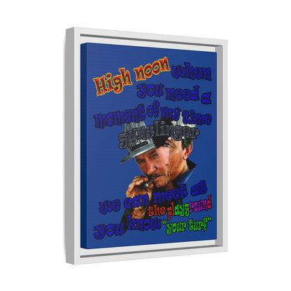 high noon - framed canvas art (dark blue)