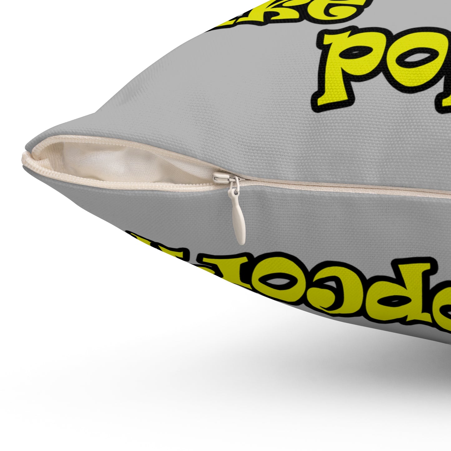 popping like popcorn - Spun Polyester Square Pillow - (light grey)