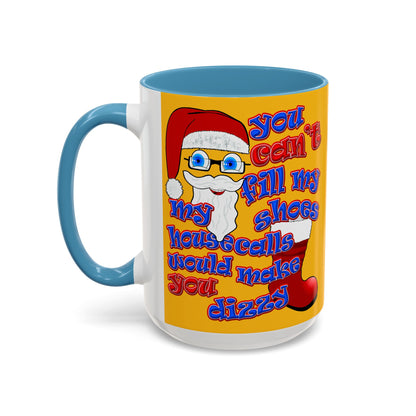 santa's shoes - Accent Mug (yellow)