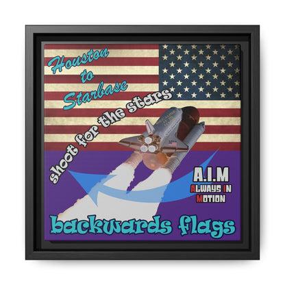 shoot for the stars - framed canvas art (purple)