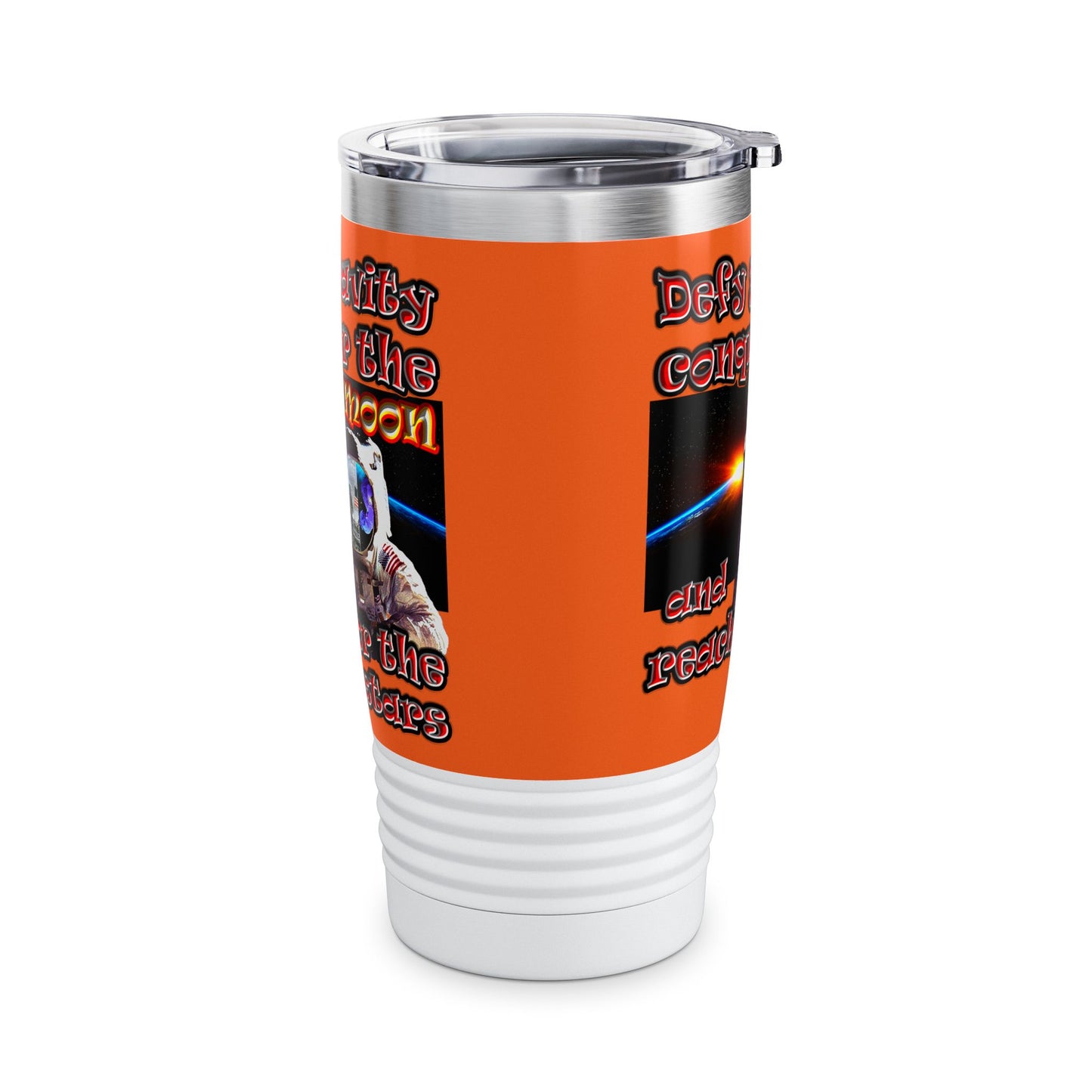 defy conquer reach - Ringneck Tumbler, 20oz (orange)