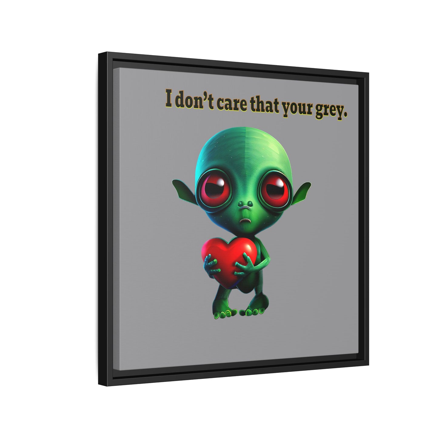 I don't care that your grey - framed canvas art (grey)