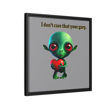 I don't care that your grey - framed canvas art (grey)