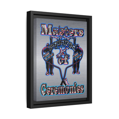 em cee squared - framed canvas art (brushed nickel)