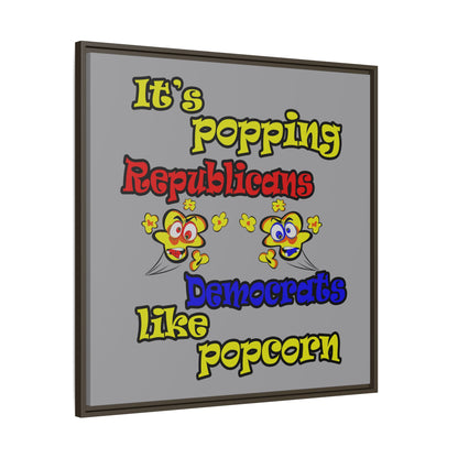 popping like popcorn - framed canvas art (grey)
