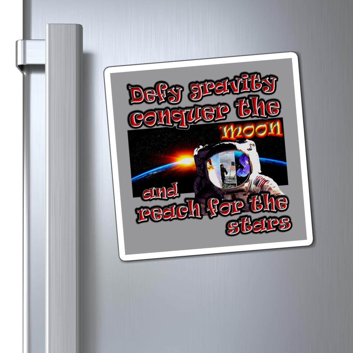 defy conquer reach - Magnets - (grey)