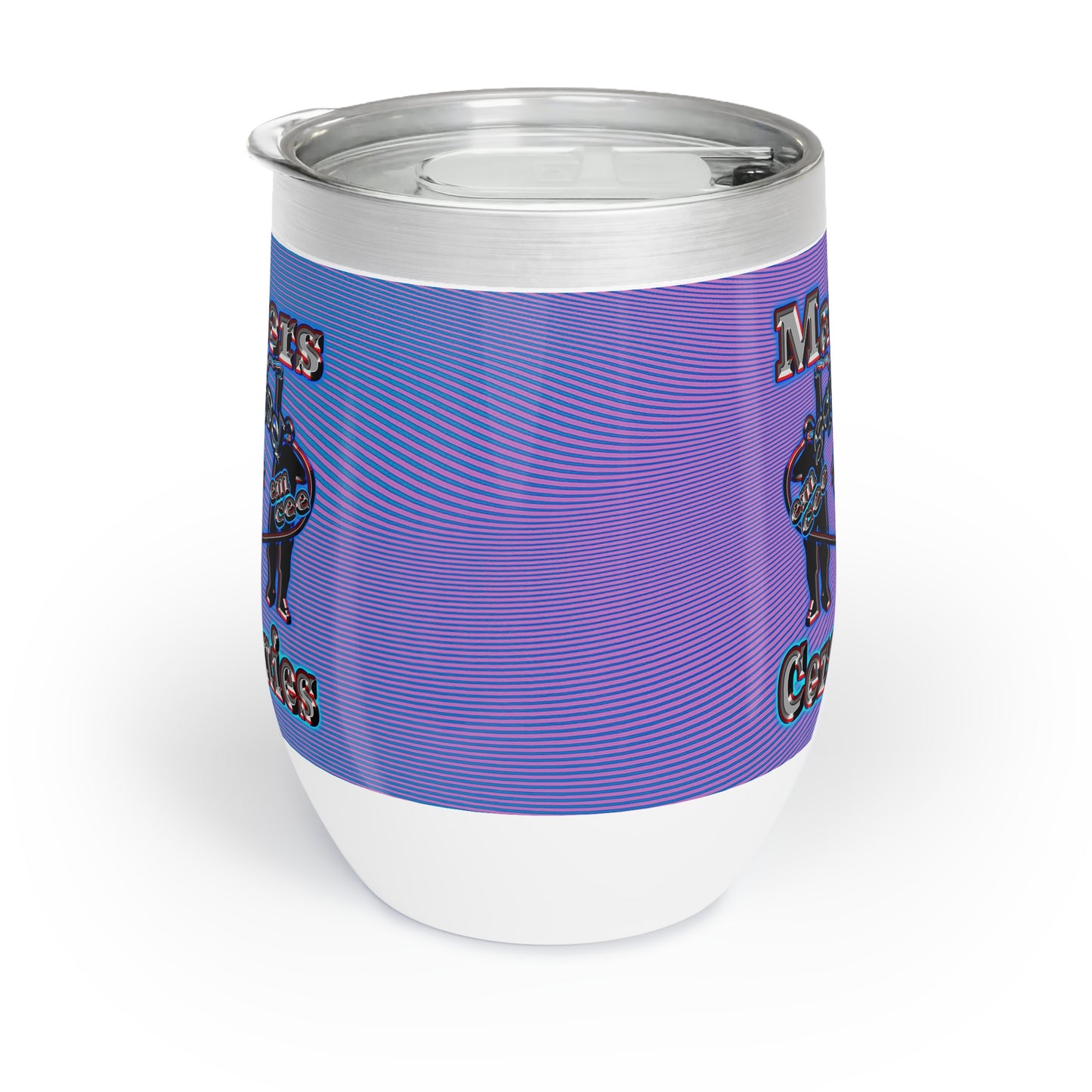em cee squared - Chill Wine Tumbler (light blue-purple wave)