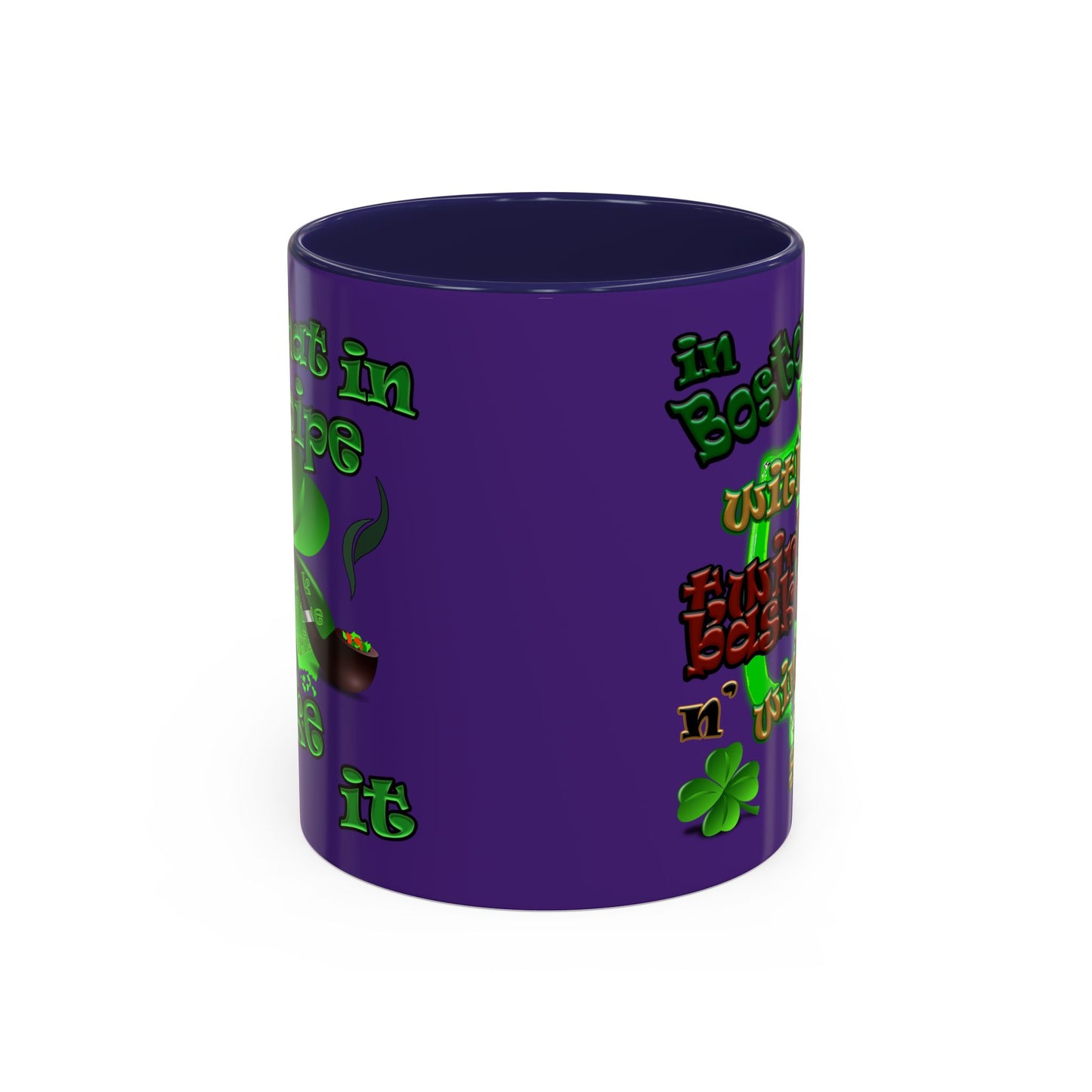celtics logo - Accent Mug (purple)
