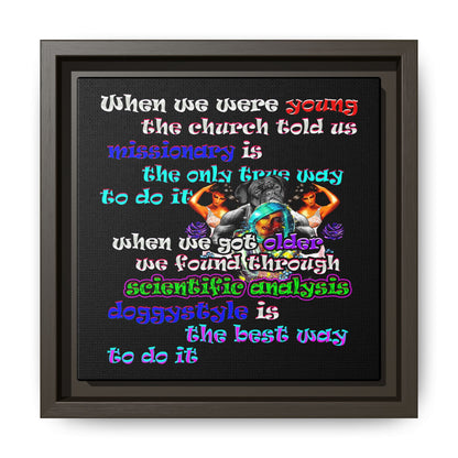doggystyle - framed canvas art (black)