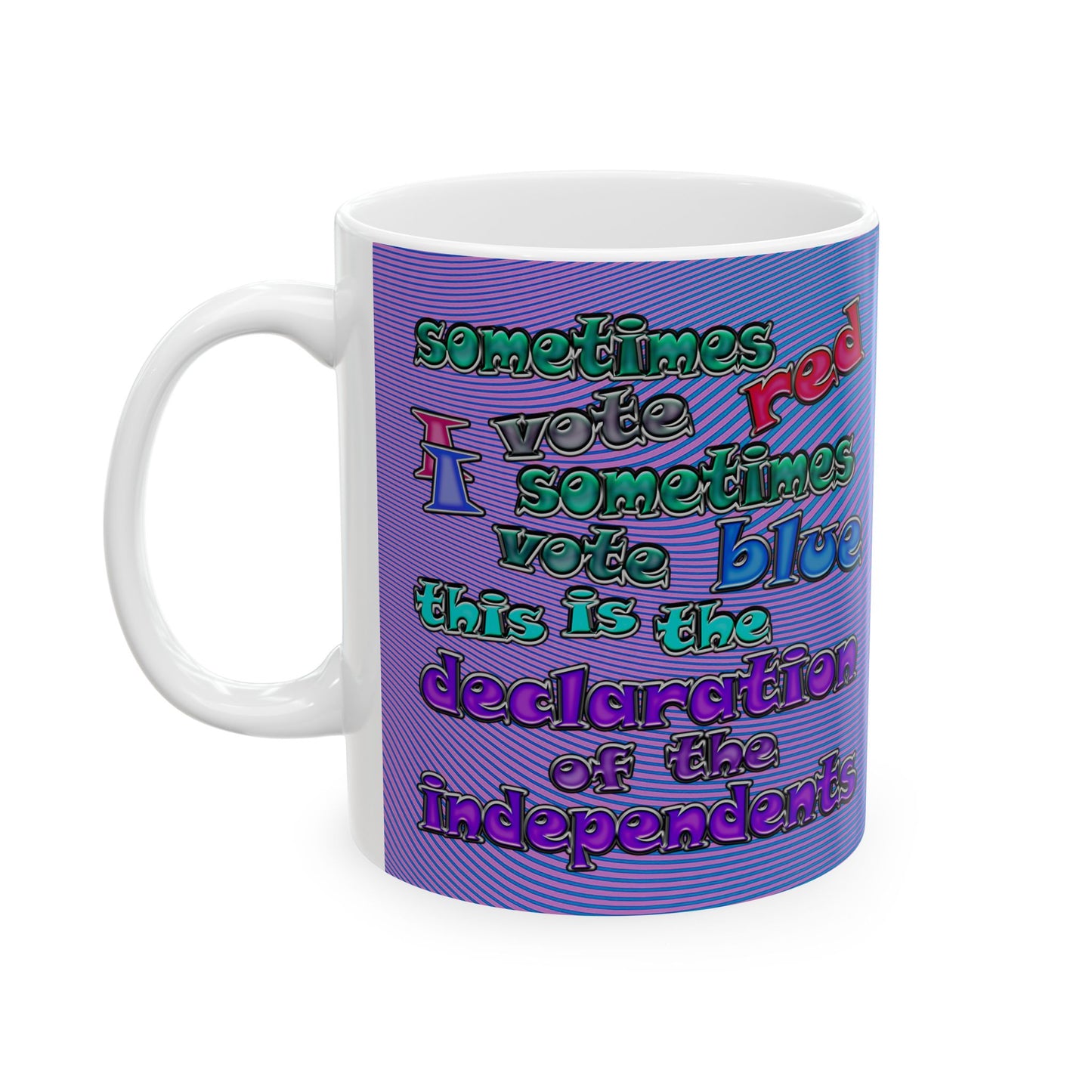 declaration of the independents - White Mug (light blue-purple wave)