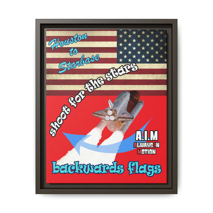 shoot for the stars - framed canvas art (red)