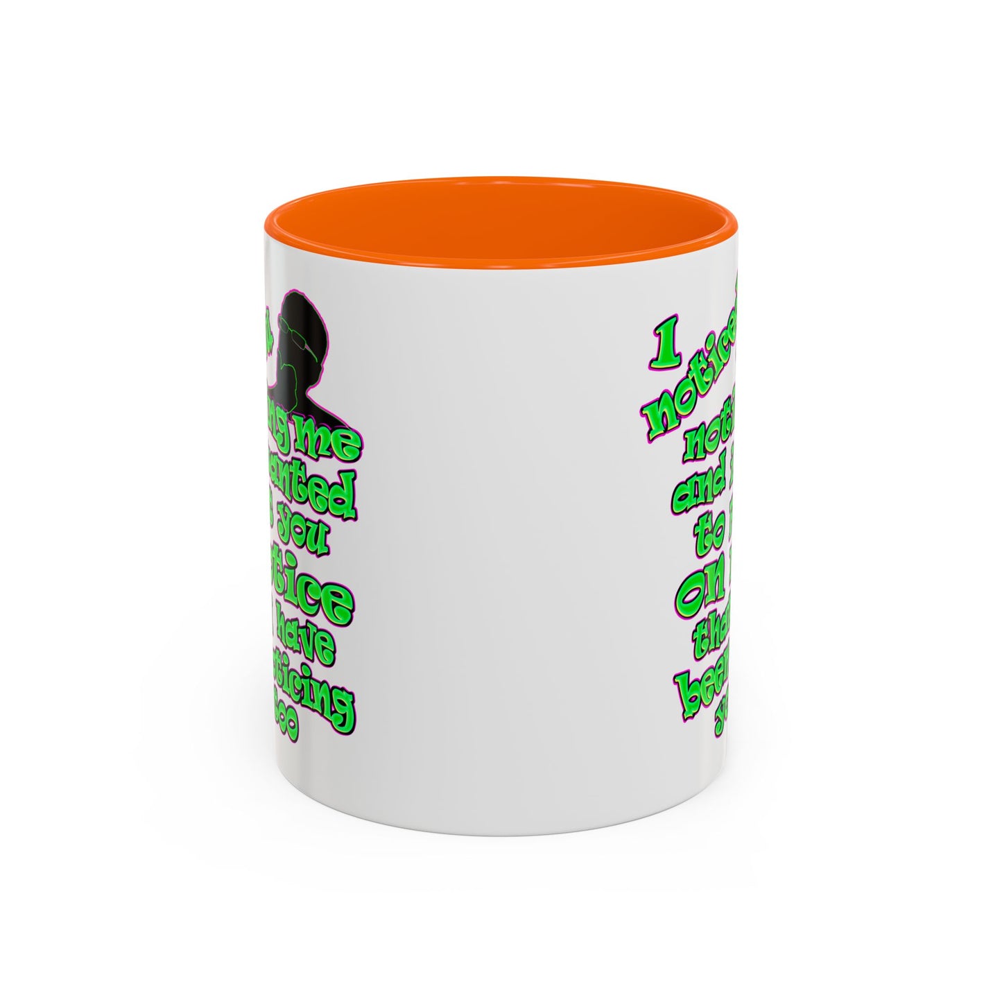 noticed you noticing - Accent Mug (white)