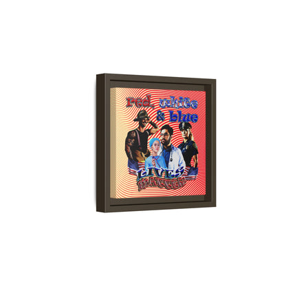 rw&b lives matter - framed canvas art (yellow-orange wave)