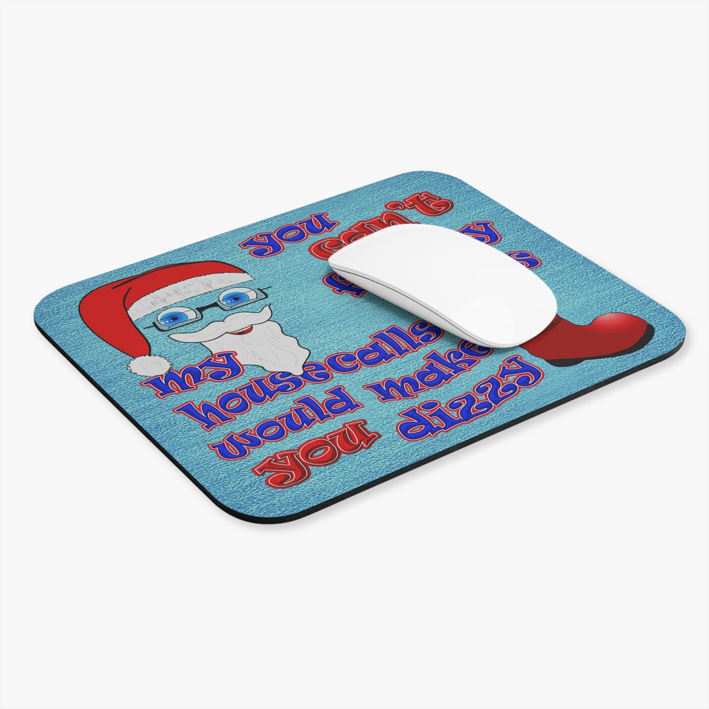 santa's shoes - Mouse Pad (Rectangle) - (faded blue)